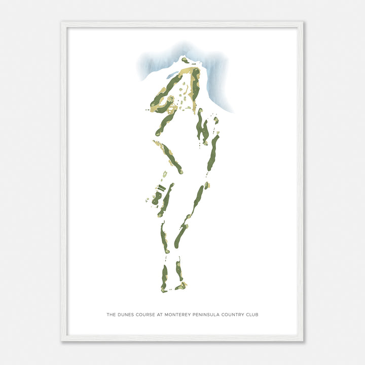 Print of The Dunes Course At Monterey Peninsula Country Club Modern Map