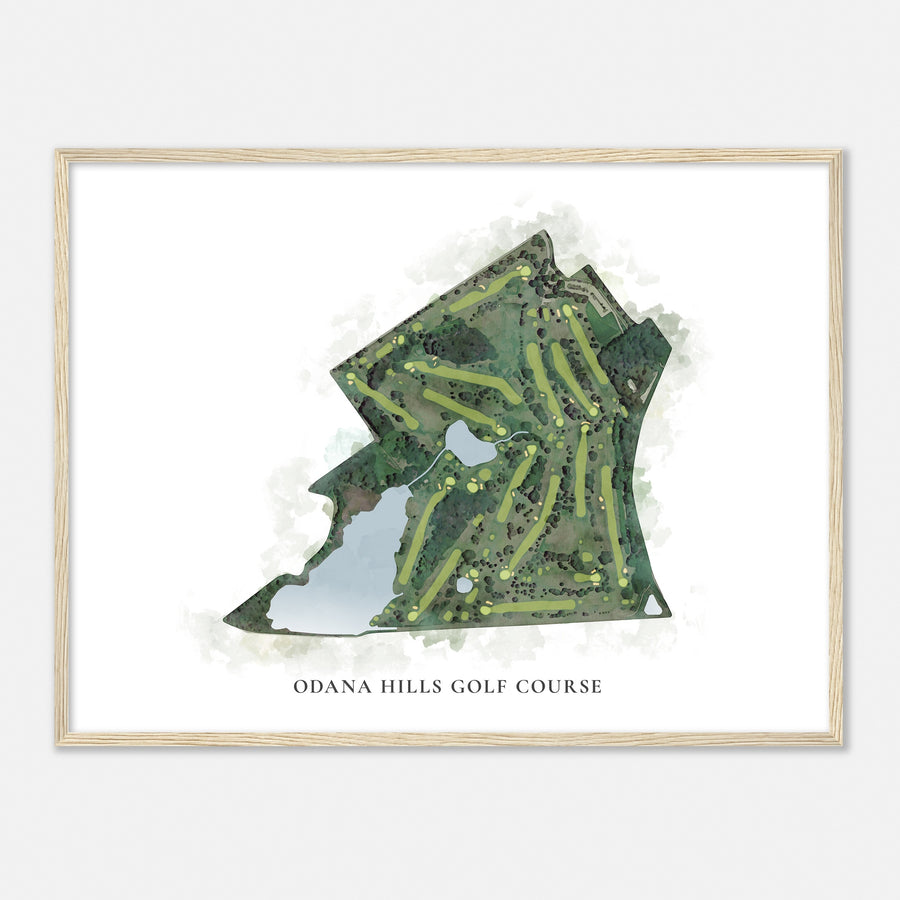 Print of Odana Hills Golf Course Classic Map