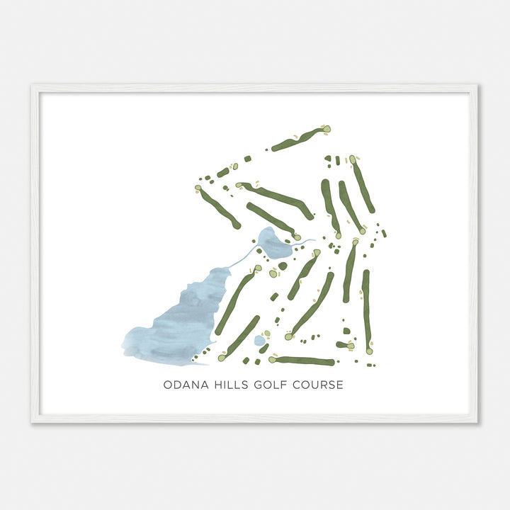 Print of Odana Hills Golf Course Modern Map