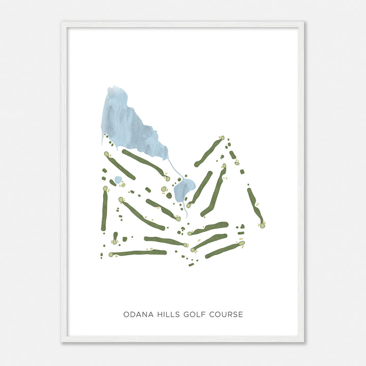 Print of Odana Hills Golf Course Modern Map