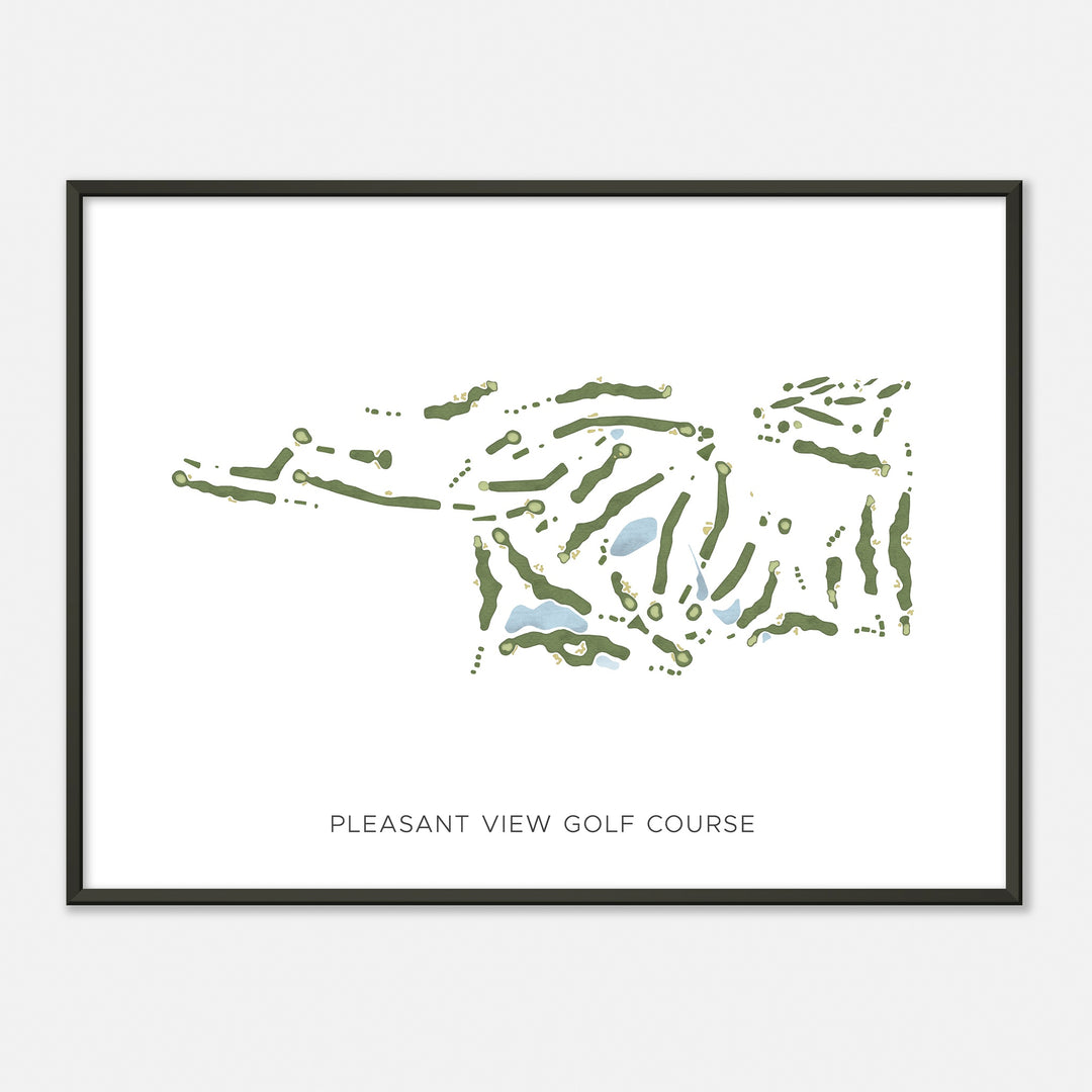 Print of Pleasant View Golf Course Modern Map