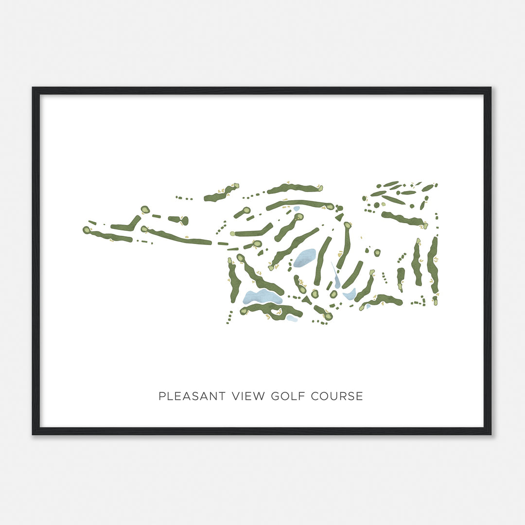 Print of Pleasant View Golf Course Modern Map