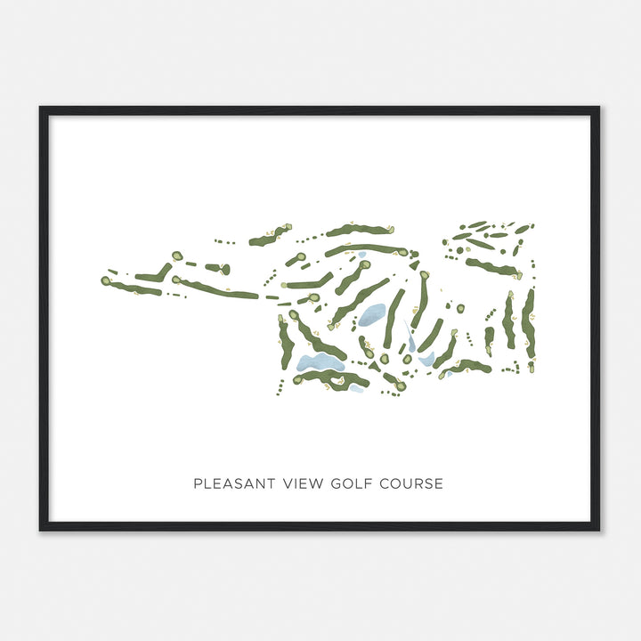Print of Pleasant View Golf Course Modern Map