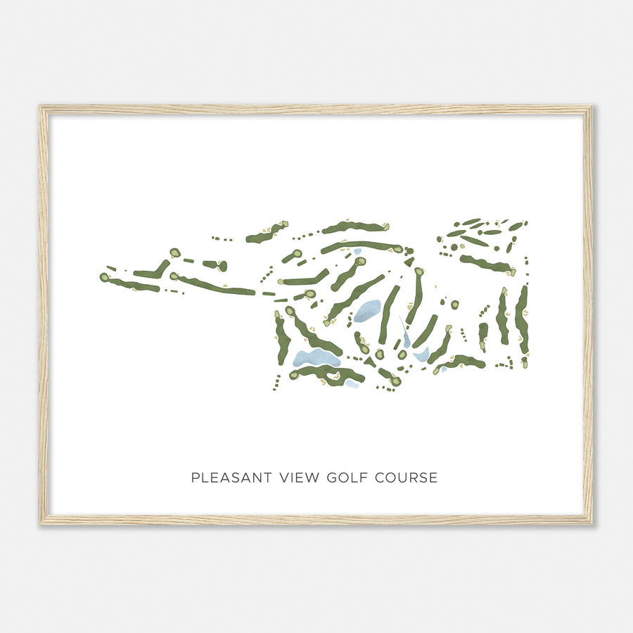 Print of Pleasant View Golf Course Modern Map