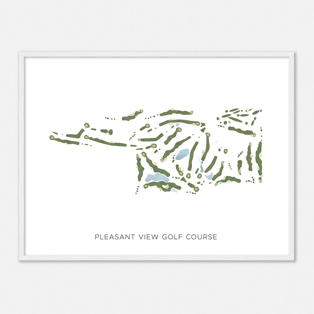 Print of Pleasant View Golf Course Modern Map