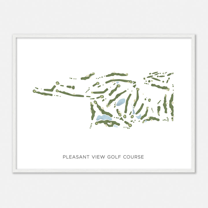 Print of Pleasant View Golf Course Modern Map