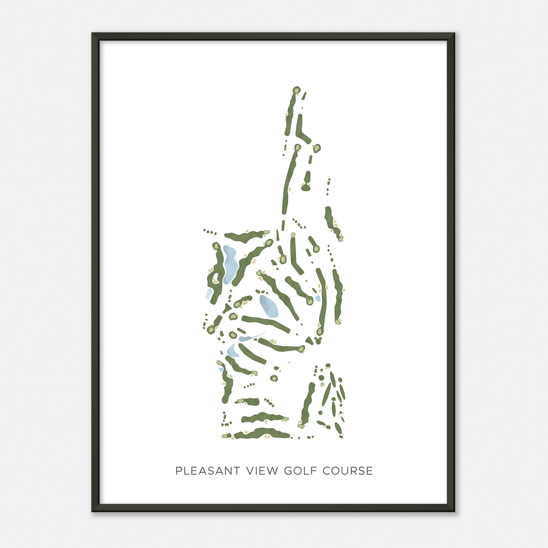 Print of Pleasant View Golf Course Modern Map