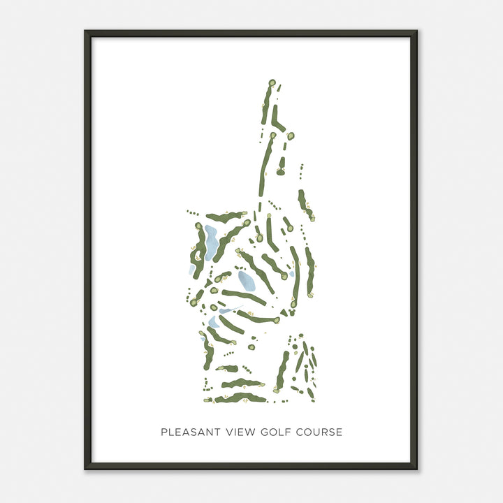Print of Pleasant View Golf Course Modern Map