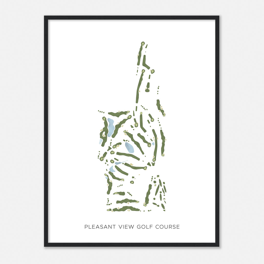 Print of Pleasant View Golf Course Modern Map