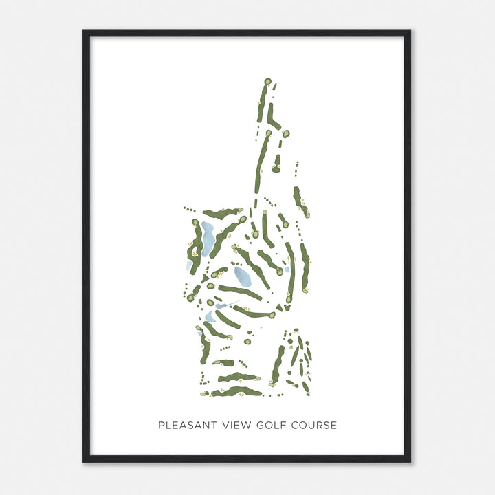 Print of Pleasant View Golf Course Modern Map