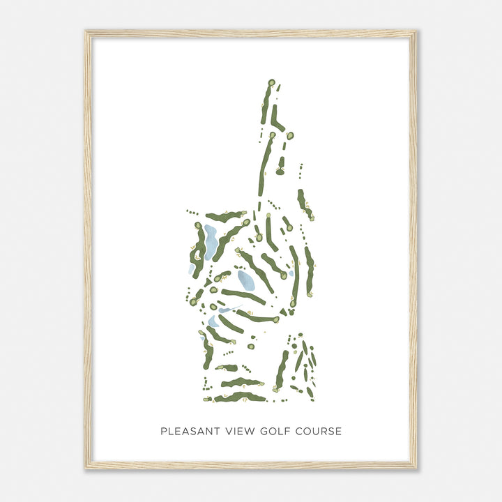 Print of Pleasant View Golf Course Modern Map