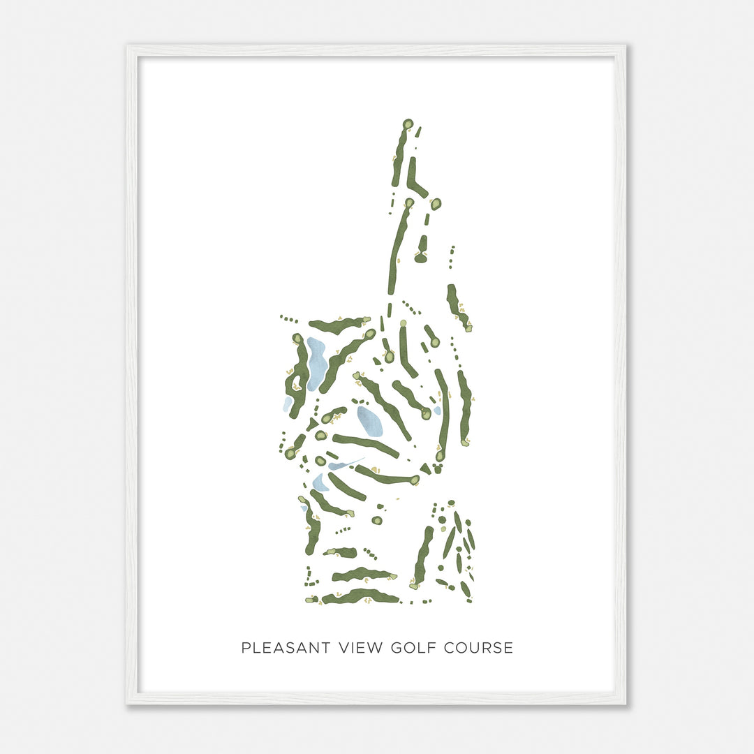 Print of Pleasant View Golf Course Modern Map