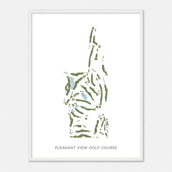 Print of Pleasant View Golf Course Modern Map