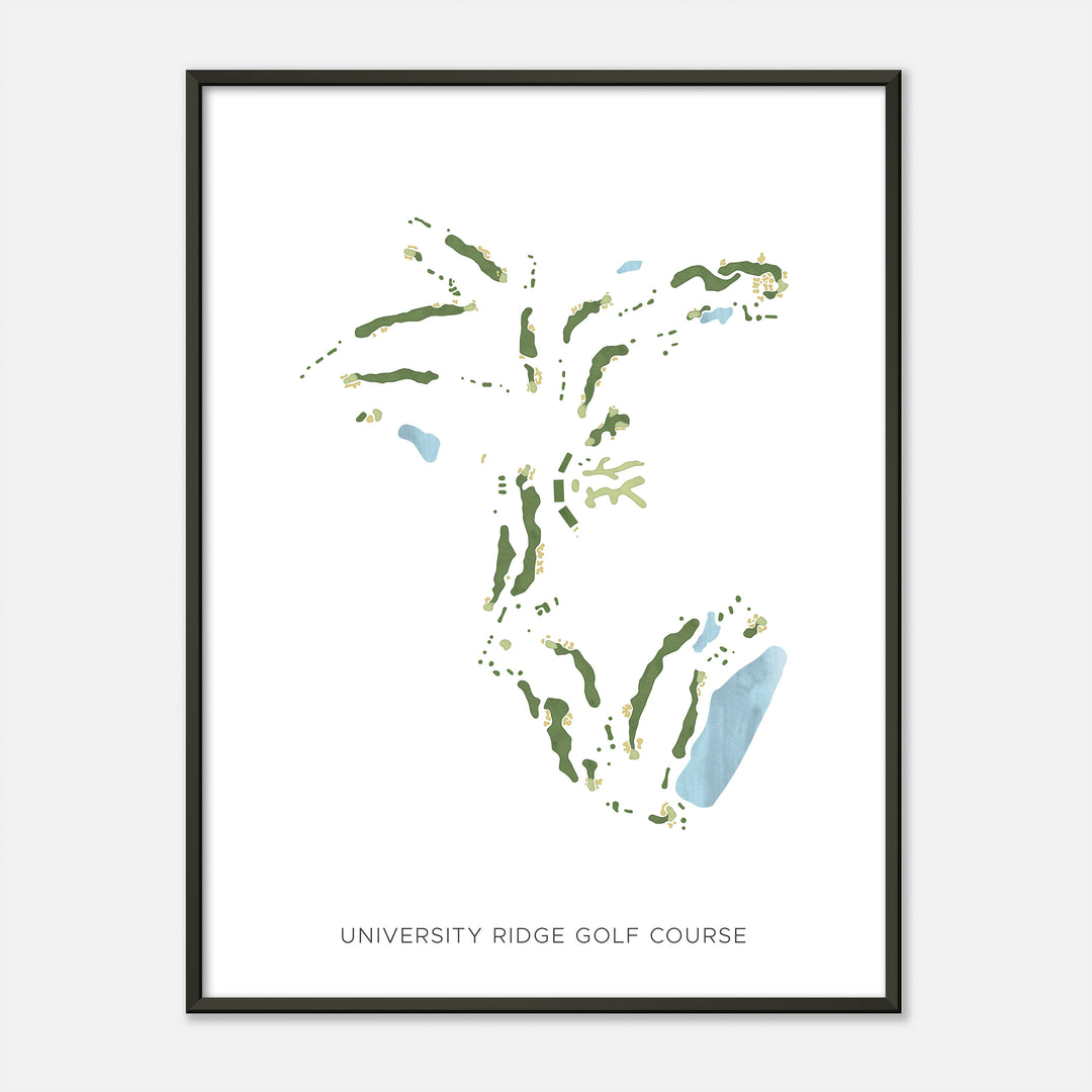 Print of University Ridge Golf Course Modern Map