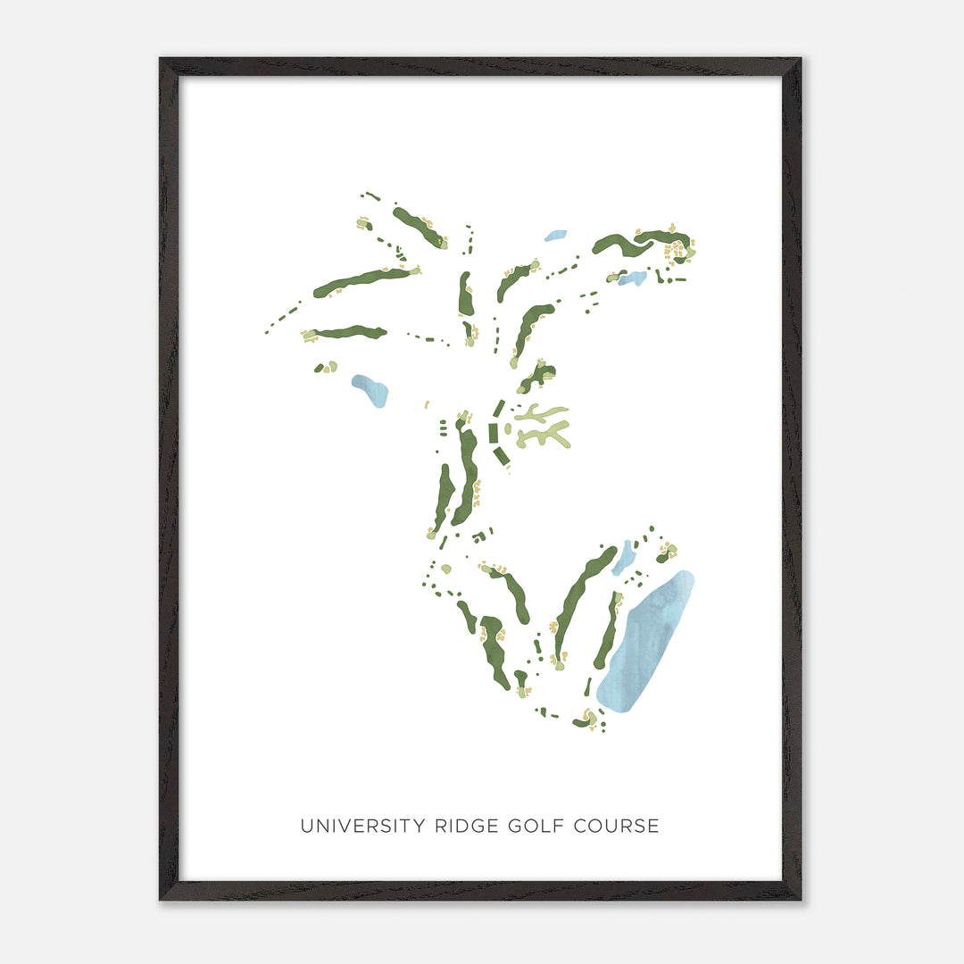 Print of University Ridge Golf Course Modern Map