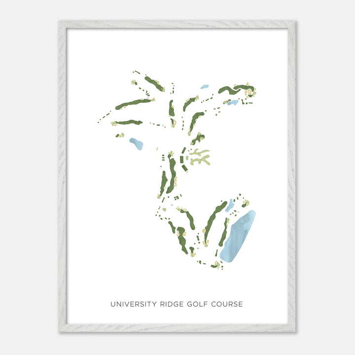 Print of University Ridge Golf Course Modern Map