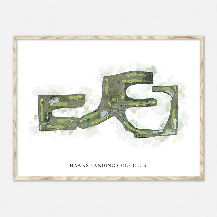 Print of Hawks Landing Golf Club Classic Map