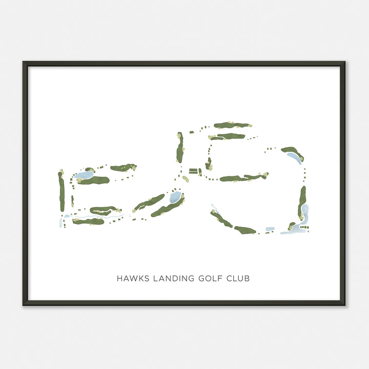 Print of Hawks Landing Golf Club Modern Map