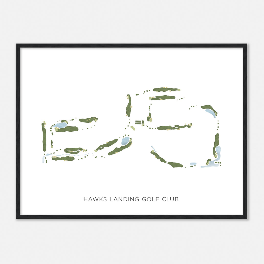 Print of Hawks Landing Golf Club Modern Map