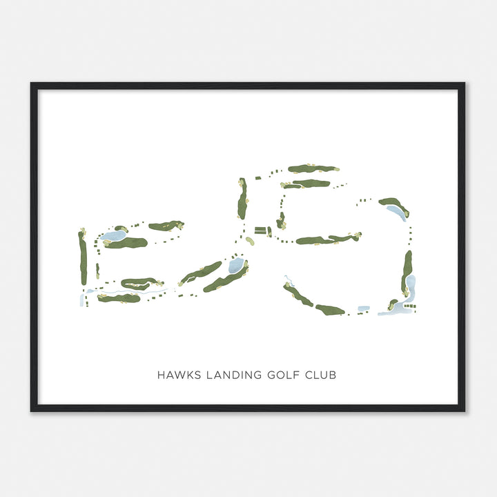 Print of Hawks Landing Golf Club Modern Map
