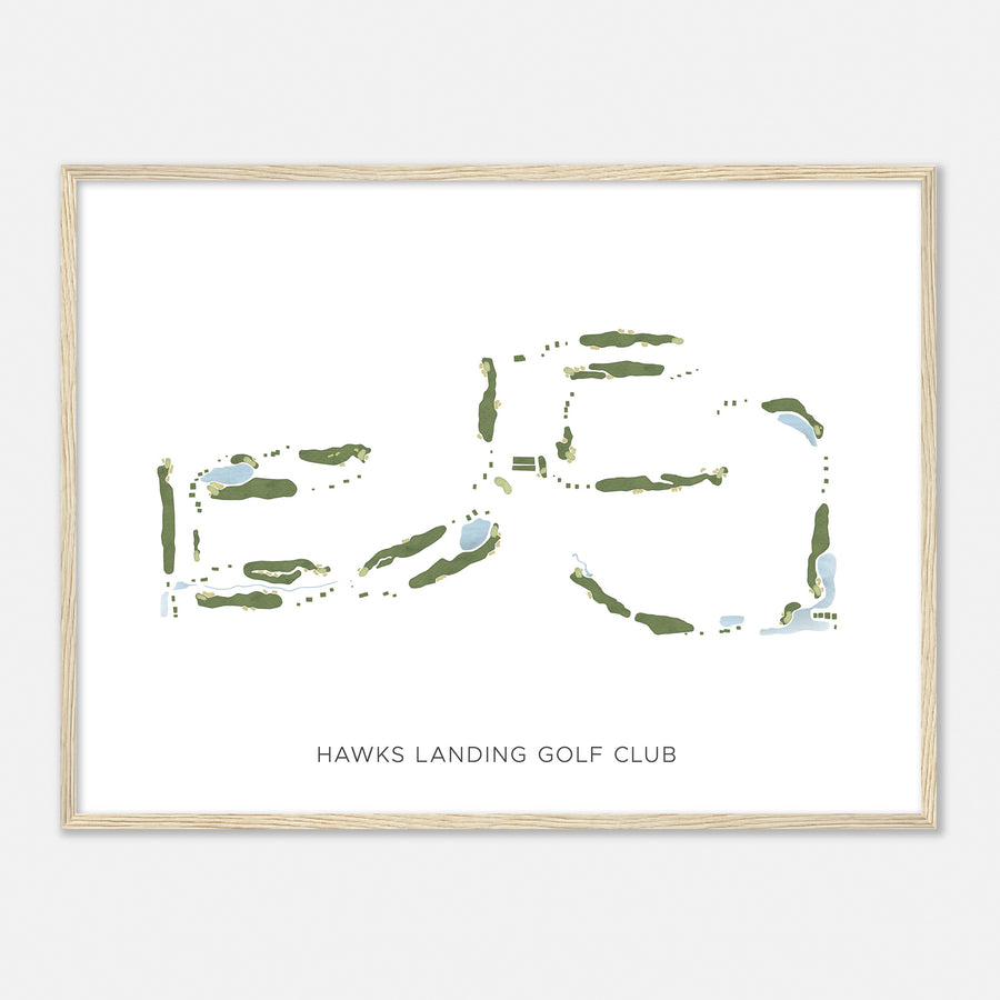 Print of Hawks Landing Golf Club Modern Map