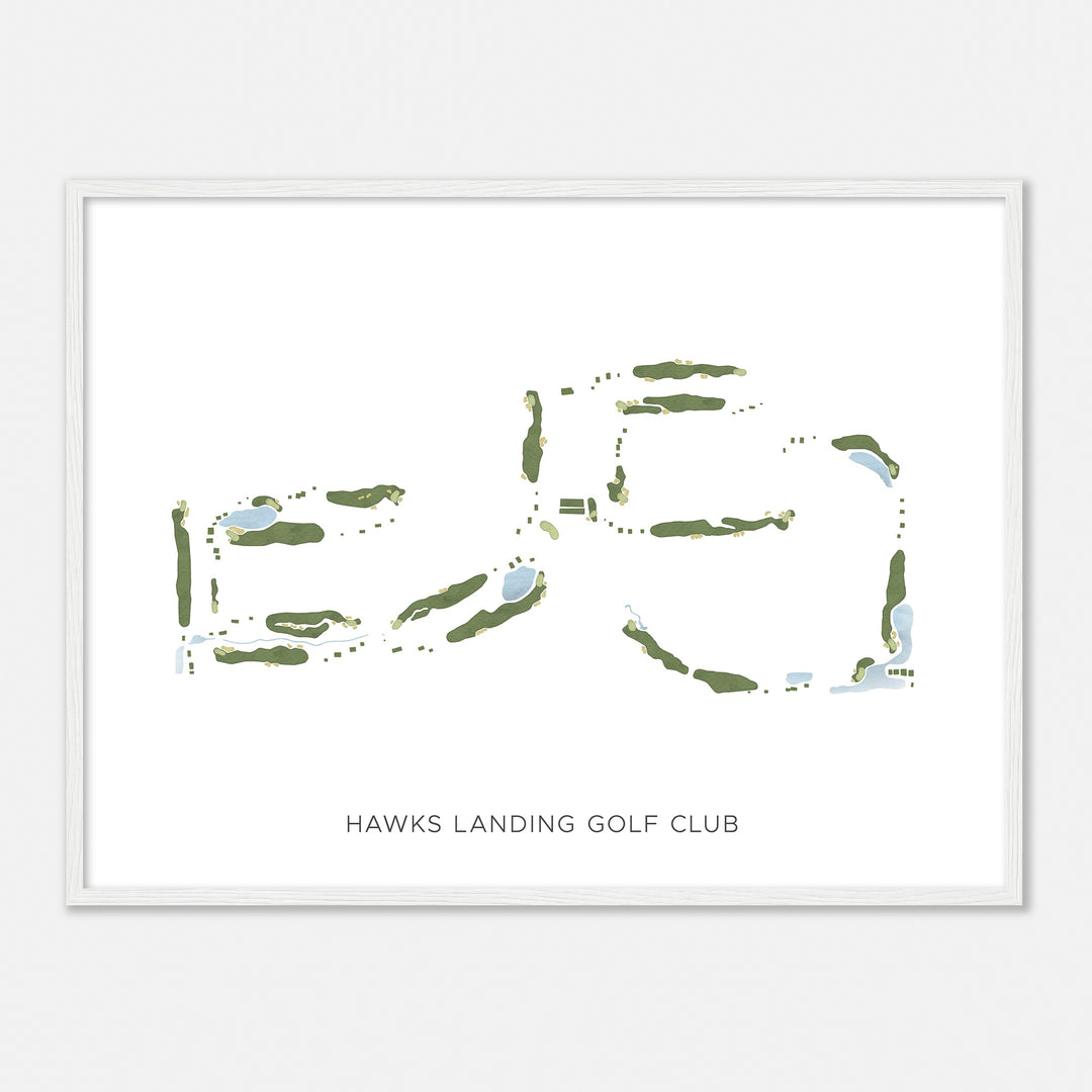Print of Hawks Landing Golf Club Modern Map