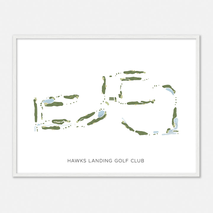 Print of Hawks Landing Golf Club Modern Map