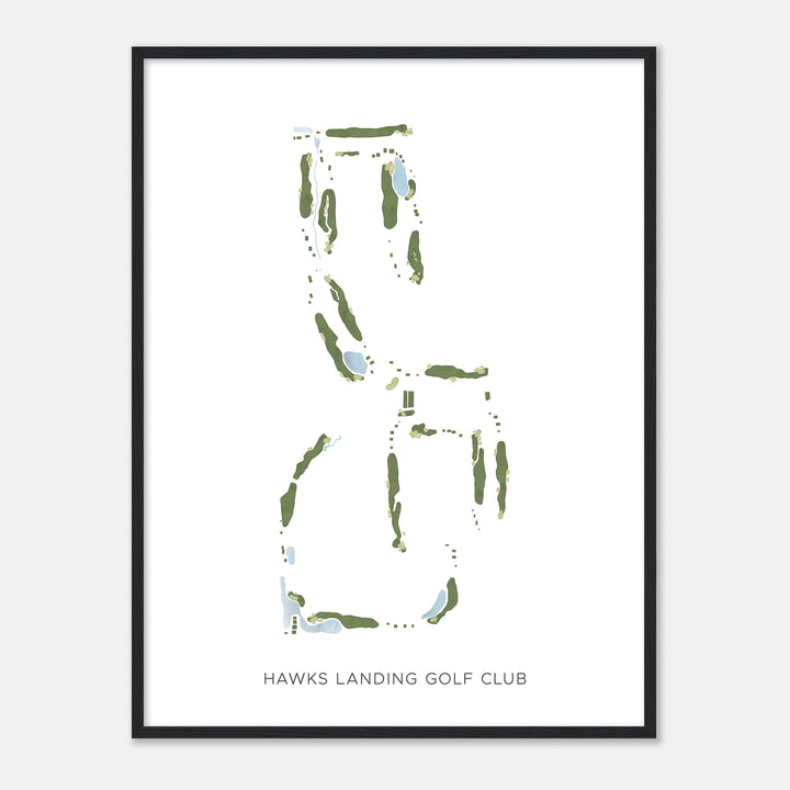 Print of Hawks Landing Golf Club Modern Map