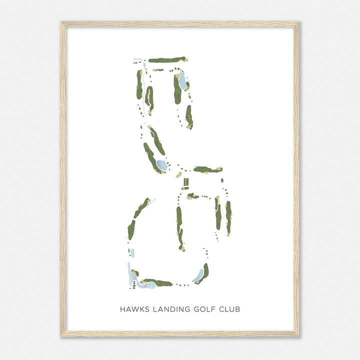 Print of Hawks Landing Golf Club Modern Map