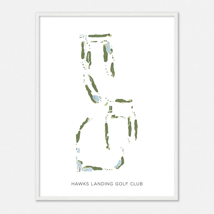 Print of Hawks Landing Golf Club Modern Map