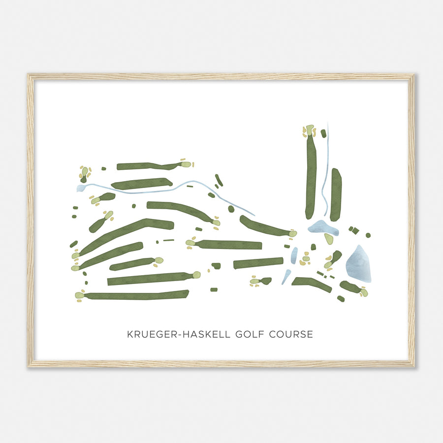 Print of Krueger-Haskell Golf Course Modern Map