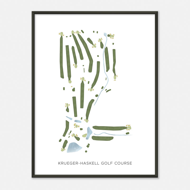 Print of Krueger-Haskell Golf Course Modern Map