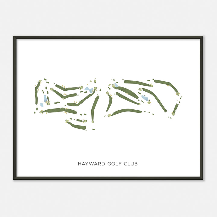 Print of Hayward Golf Club Modern Map