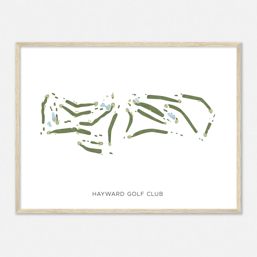 Print of Hayward Golf Club Modern Map