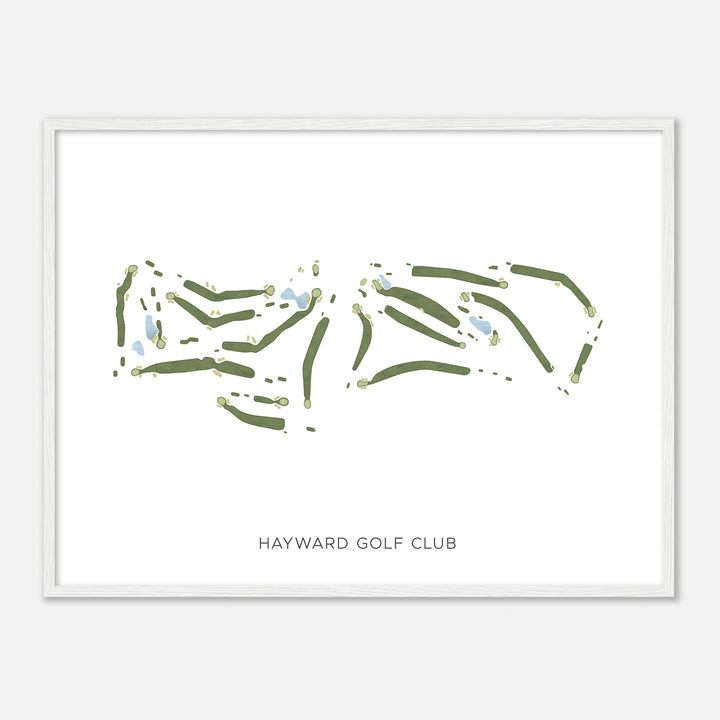 Print of Hayward Golf Club Modern Map