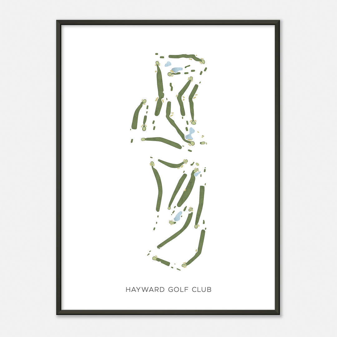 Print of Hayward Golf Club Modern Map