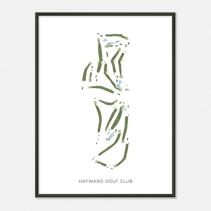 Print of Hayward Golf Club Modern Map