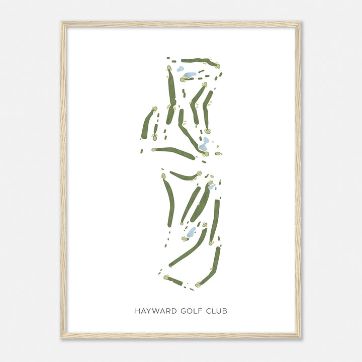 Print of Hayward Golf Club Modern Map