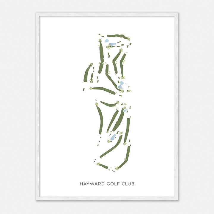 Print of Hayward Golf Club Modern Map