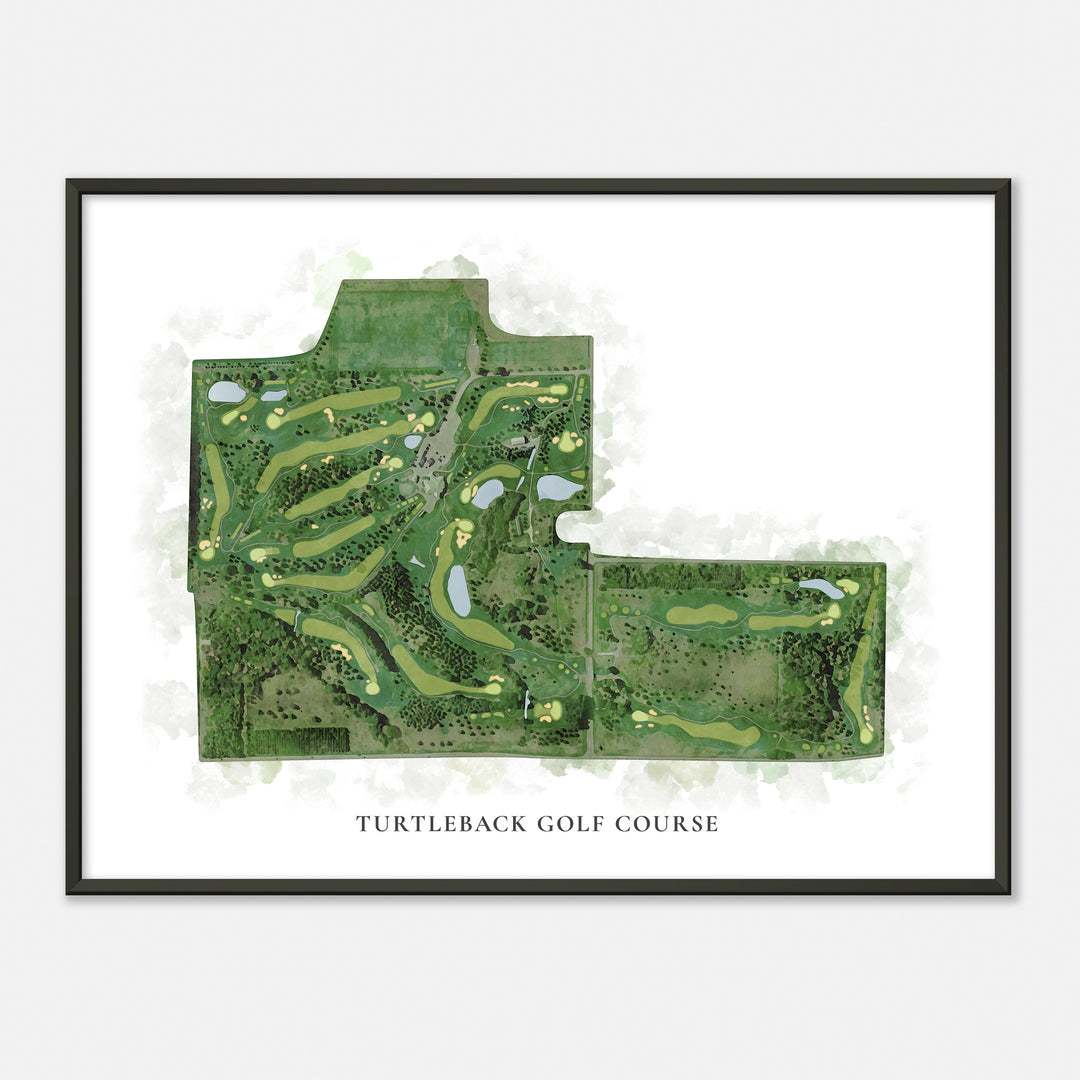 Print of Turtleback Golf Course Classic Map