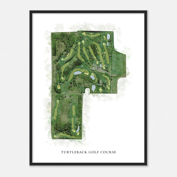 Print of Turtleback Golf Course Classic Map