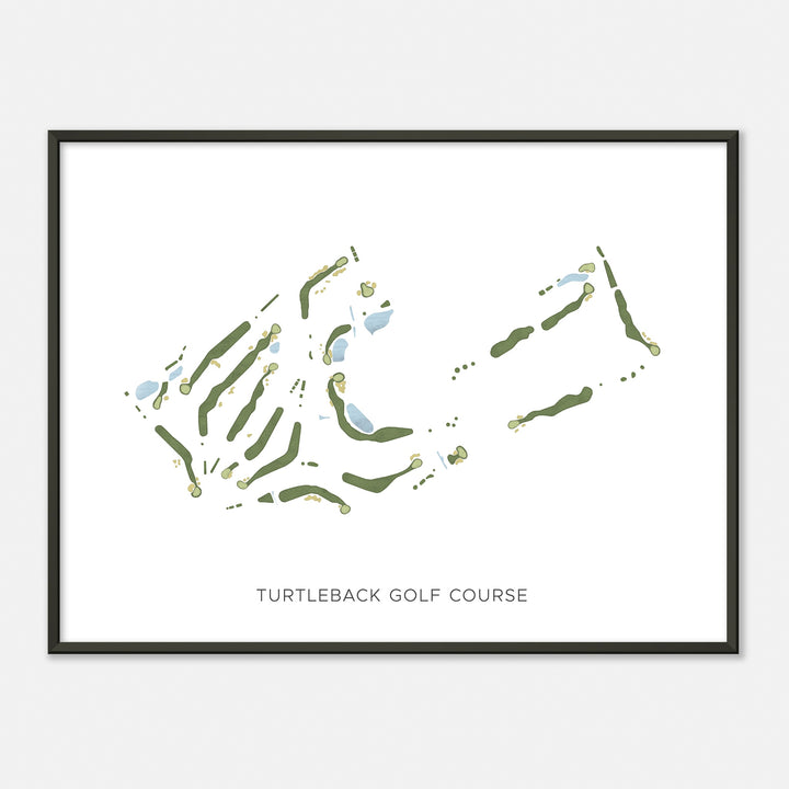 Print of Turtleback Golf Course Modern Map