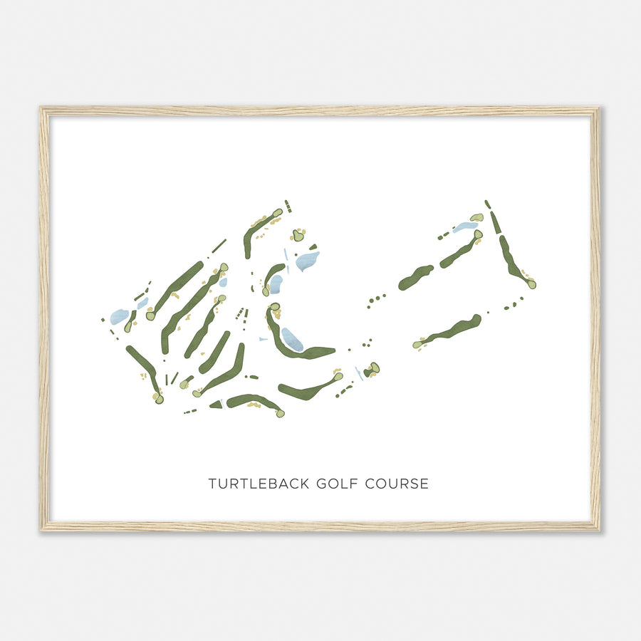 Print of Turtleback Golf Course Modern Map