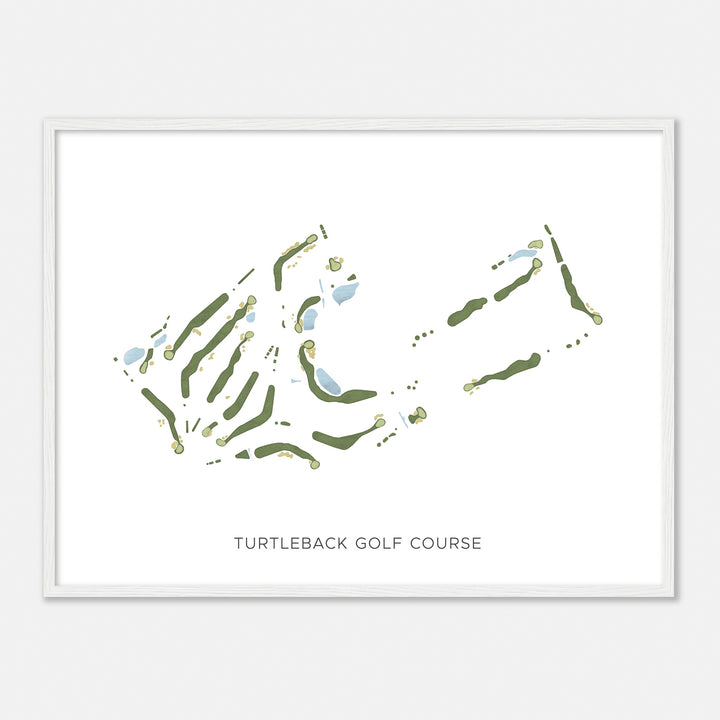 Print of Turtleback Golf Course Modern Map