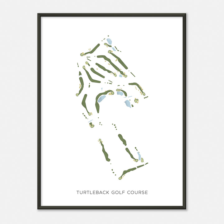 Print of Turtleback Golf Course Modern Map