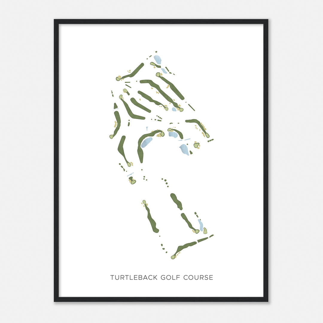 Print of Turtleback Golf Course Modern Map