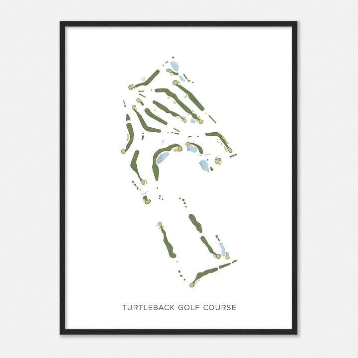 Print of Turtleback Golf Course Modern Map