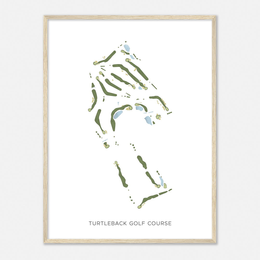 Print of Turtleback Golf Course Modern Map