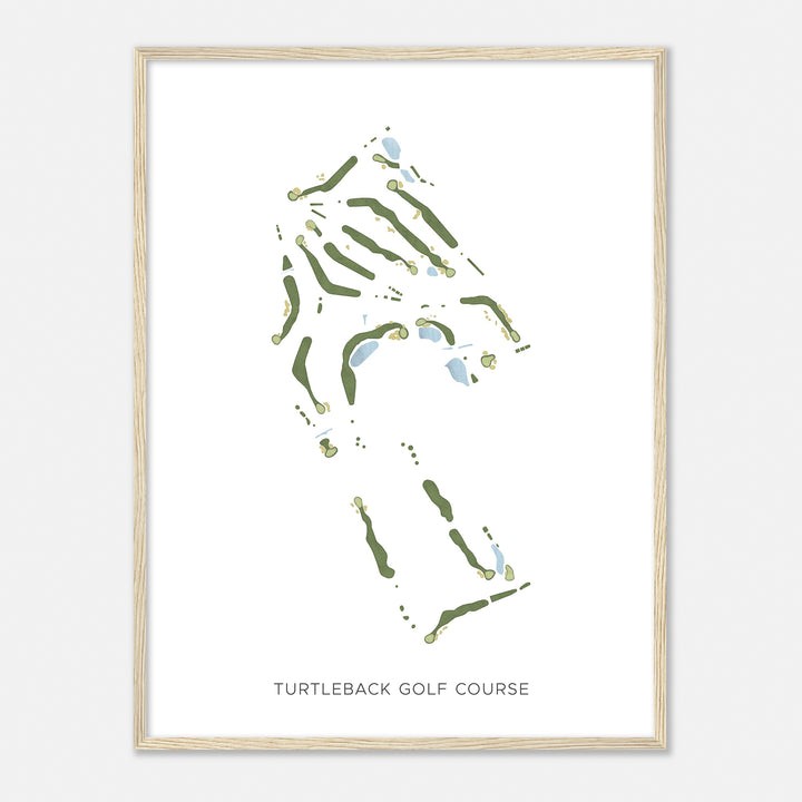 Print of Turtleback Golf Course Modern Map