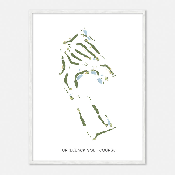 Print of Turtleback Golf Course Modern Map